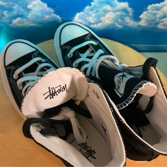 CONVERSE x Stüssy Chuck 70 Hi Unisex in Black/White - Picture 6 of 7